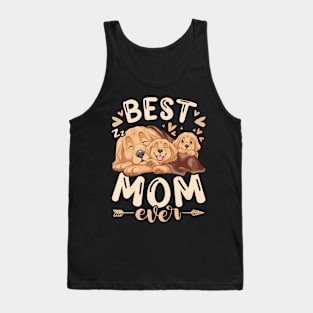 Best Mom Ever Golden Retriever Mother  Puppies Mothers Day Tank Top